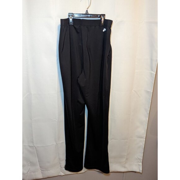 Asics CALI PERFORMANCE PANT Black White largeElastic Waist Athletic Pants - Picture 8 of 16
